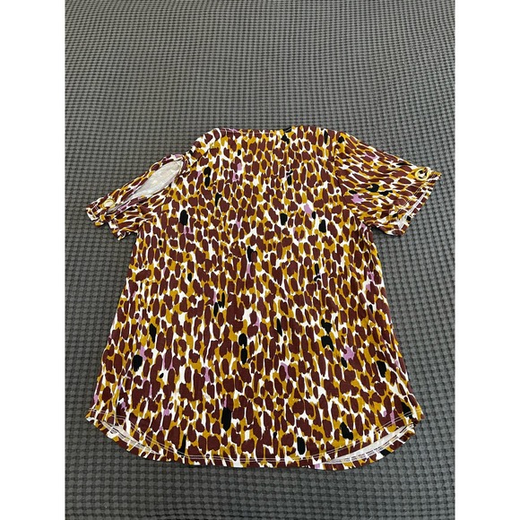 NWT! Cable‎ & Gauge Womens Short Sleeve Cold Shoulder Gold Detail Top - Picture 7 of 7